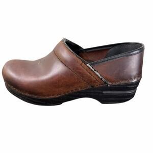 Dansko Professional Saddle Full Grain Clog Designer Comfy Career Womens Sz 6.5-7